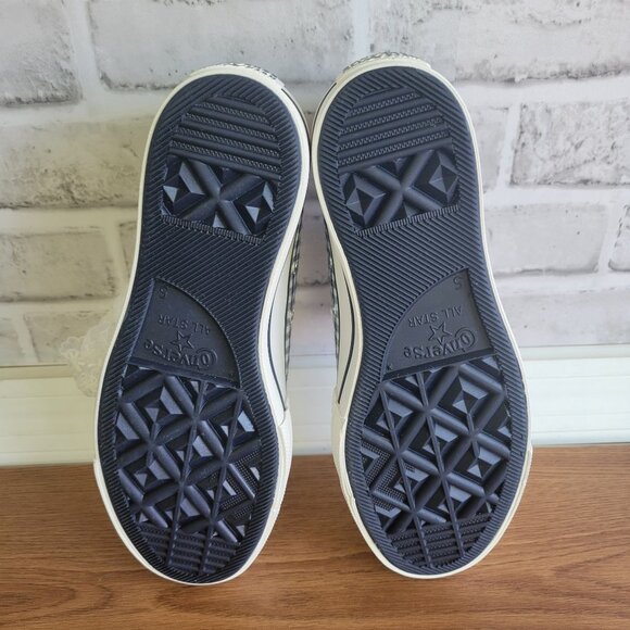 ⭐Converse Chuck Taylor Lift Platform Gingham 9.5 Women Shoes Navy white A13664C - Picture 8 of 14